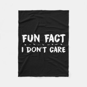 Couverture Polaire Fun Fact Je ne me soucie pas Sarcastique drôle