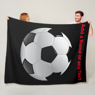 Couverture Polaire Fun Football Soccer ball Fleece Throw Blanket