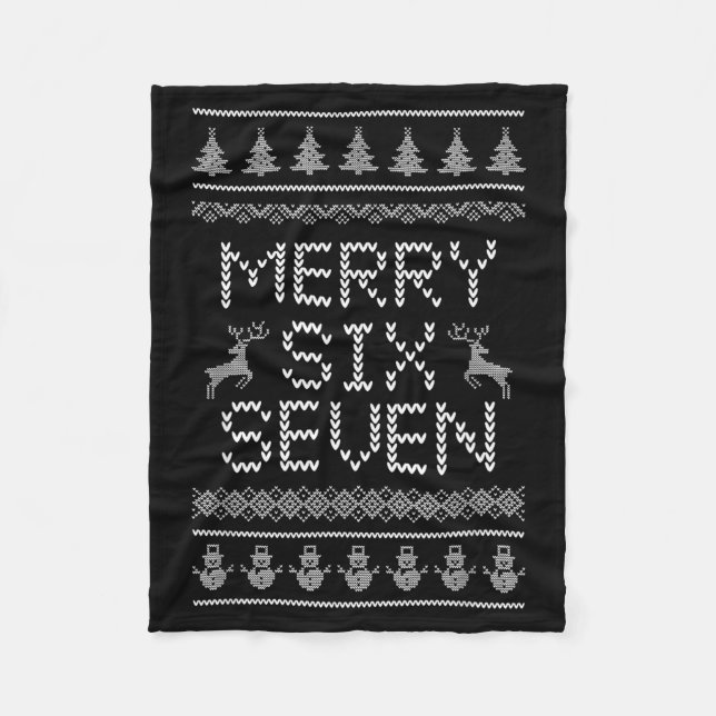Couverture Polaire Fun Merry Six Seven 6 7 Meme Design Christmas Humo (Devant)