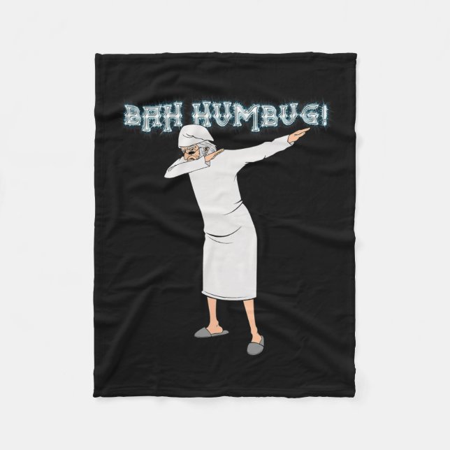 Couverture Polaire Fun Noël Carol Dabbing Scrooge Nightgown Bah (Devant)