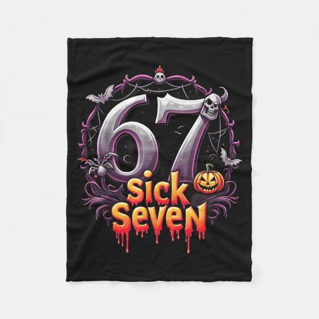 Couverture Polaire Fun Six Seven 6 7 Meme Design Fun Sick Seven Hallo (Devant)