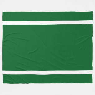 Couverture Polaire Fun Sporty Bold Vert Athlétique Blanc Bordures Ray