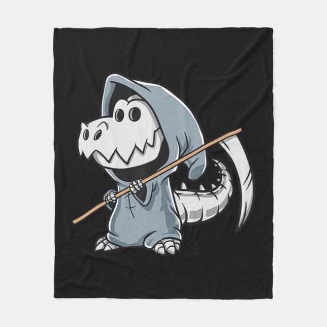 Couverture Polaire Fun TRex Skeleton Dino Grim Reaper Dinosaur Hallow (Devant)
