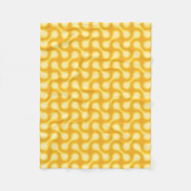 Couverture Polaire Funky 1970 Metaball Graphic Circle Barbell Jaune (Devant)
