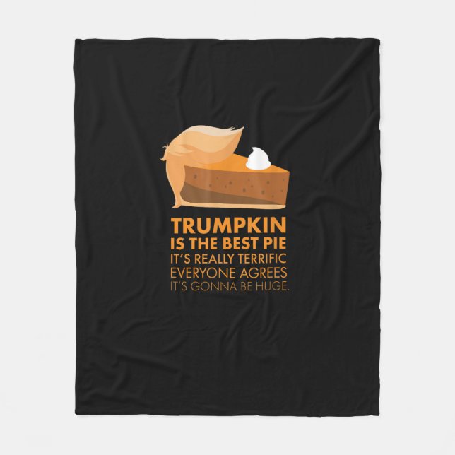 Couverture Polaire Funky Tshirt Citrouille Pie Thanksgiving Automne (Devant)
