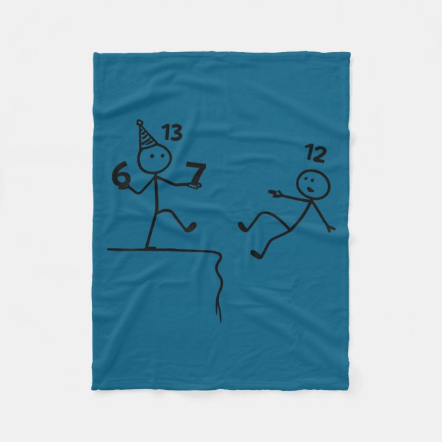 Couverture Polaire Funny 13th Birthday 6+7 Year Old Teenager Boys Kid (Devant)