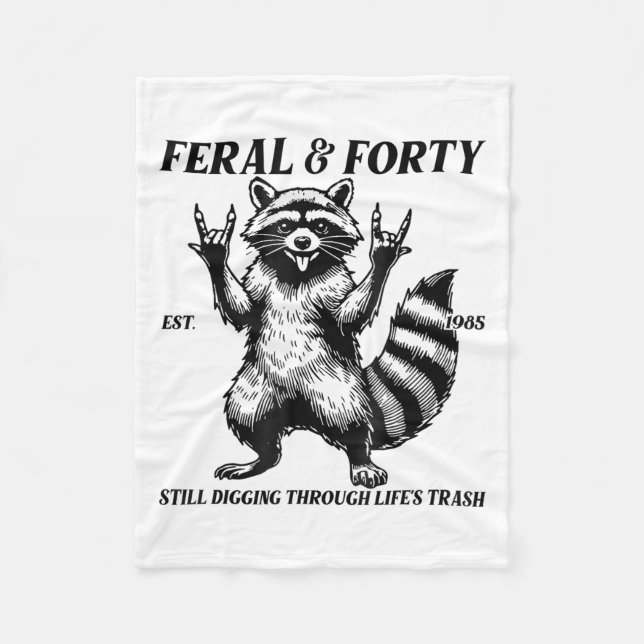Couverture Polaire Funny 40e anniversaire Est 1985 Feral &amp; Quaran (Devant)
