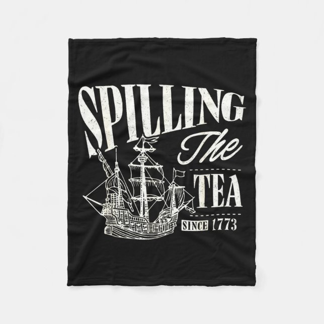 Couverture Polaire Funny 4th Of July Slling The Tea Since 1773  (Devant)