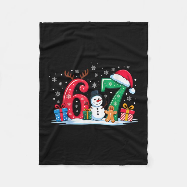 Couverture Polaire Funny 67 Christmas 6 7 Six Seven Meme 6 7 Matching (Devant)