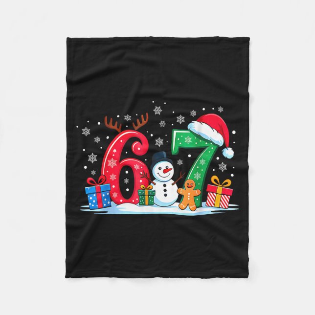 Couverture Polaire Funny 67 Christmas 6 7 Six Seven Meme 6 7 Matching (Devant)
