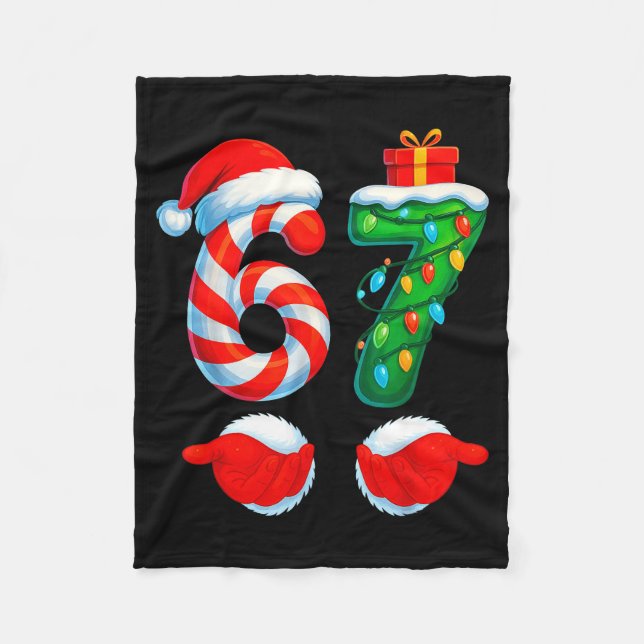 Couverture Polaire Funny 67 Christmas 6 7 Six Seven Meme Kids Men Boy (Devant)