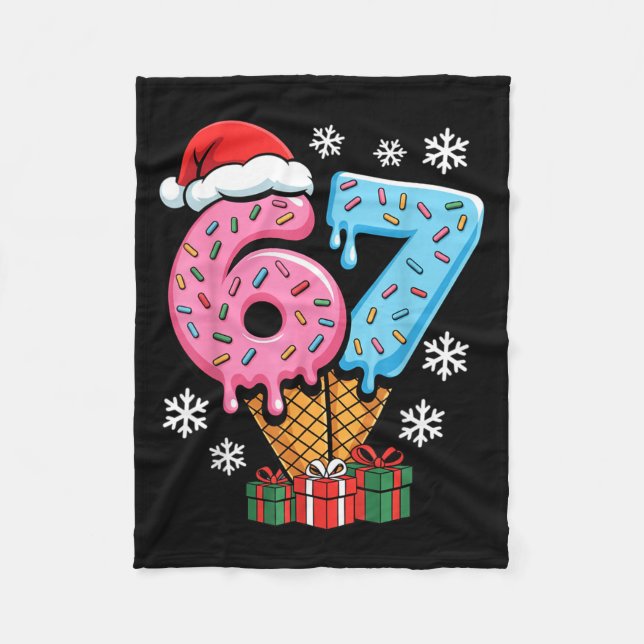 Couverture Polaire Funny 67 Christmas Meme Ice Cream 67  (Devant)