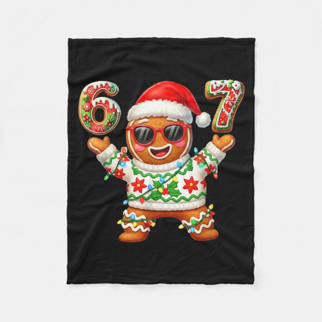 Couverture Polaire Funny 67 Gingerbread Six Seven Ice Cream Drip Chri (Devant)
