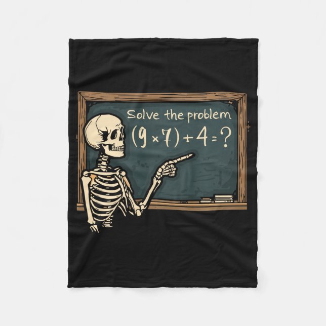 Couverture Polaire Funny 67 Meme Brainrot Joke Halloween Skeleton Mat (Devant)