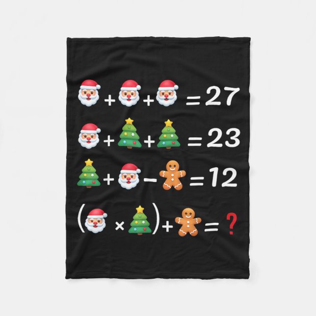 Couverture Polaire Funny 67 Meme Christmas Math Teacher Santa Six Sev (Devant)