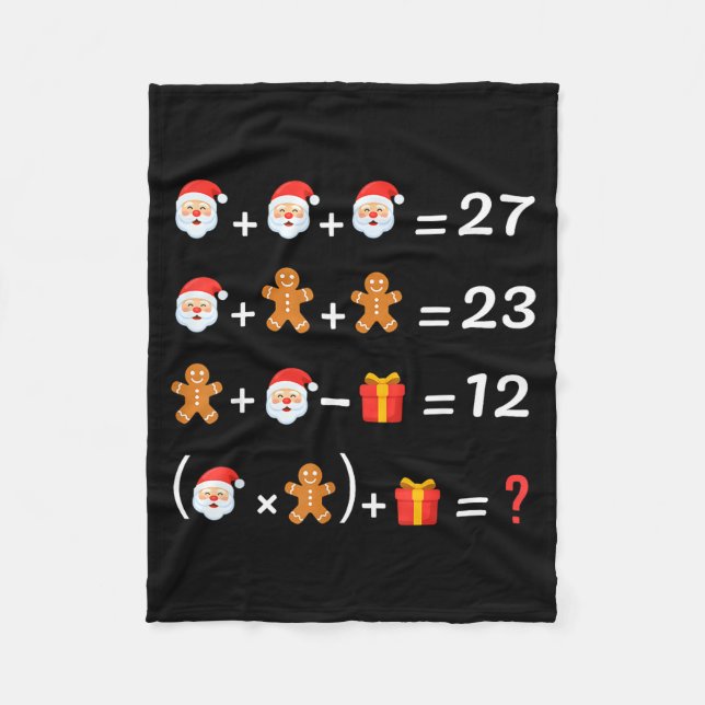 Couverture Polaire Funny 67 Meme Christmas Math Teacher Santa Six Sev (Devant)