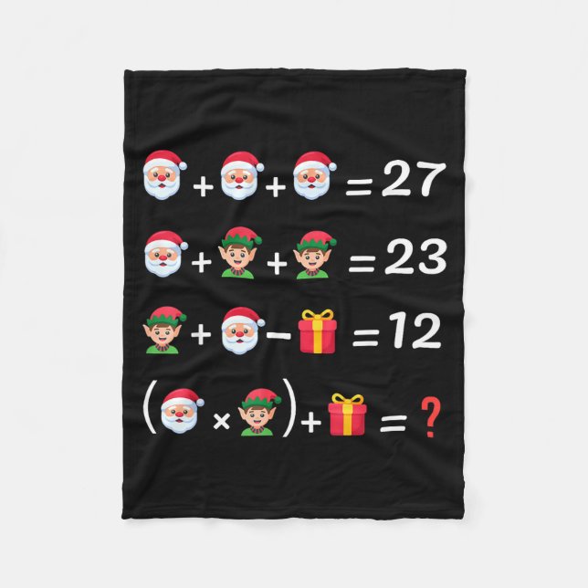 Couverture Polaire Funny 67 Meme Christmas Math Teacher Santa Six Sev (Devant)