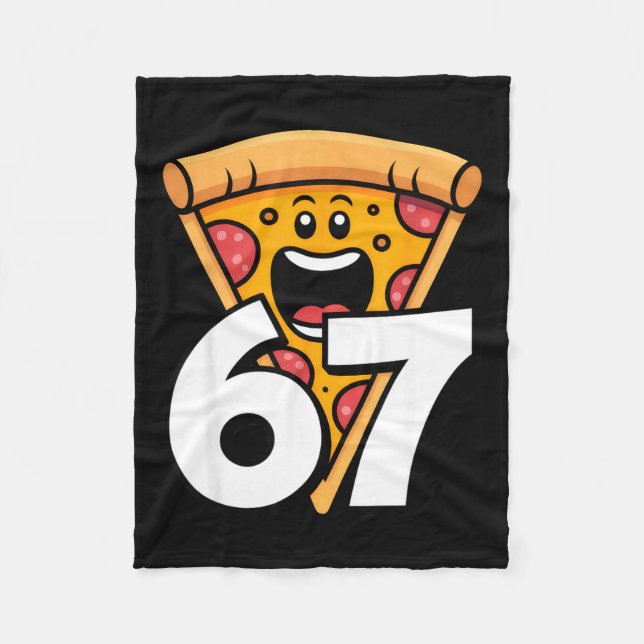 Couverture Polaire Funny 67 Meme Six Seven Humor Food Zza  (Devant)