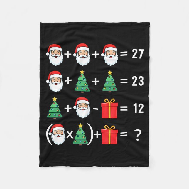 Couverture Polaire Funny 67 Santa Tree Math Teacher Christmas Xmas Hu (Devant)