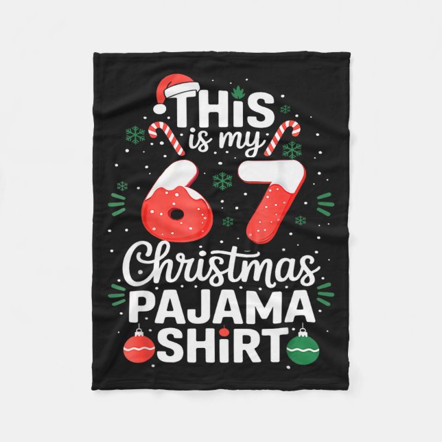 Couverture Polaire Funny 67 Six Seven Meme Brainrot Cringe Christmas  (Devant)