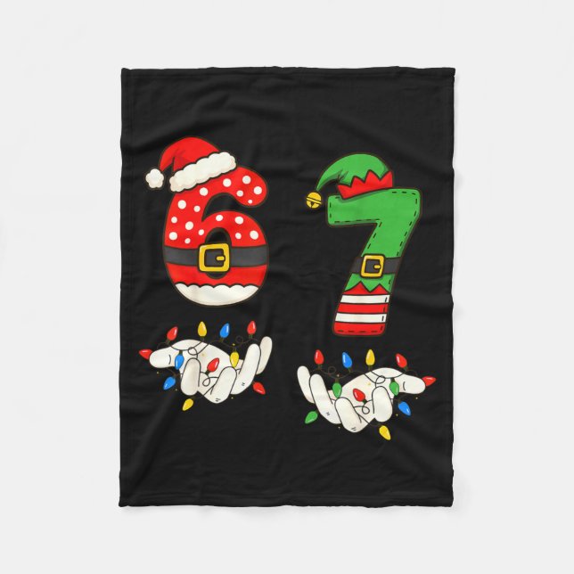 Couverture Polaire Funny 67 Six Seven Meme Couple Matching Christmas  (Devant)