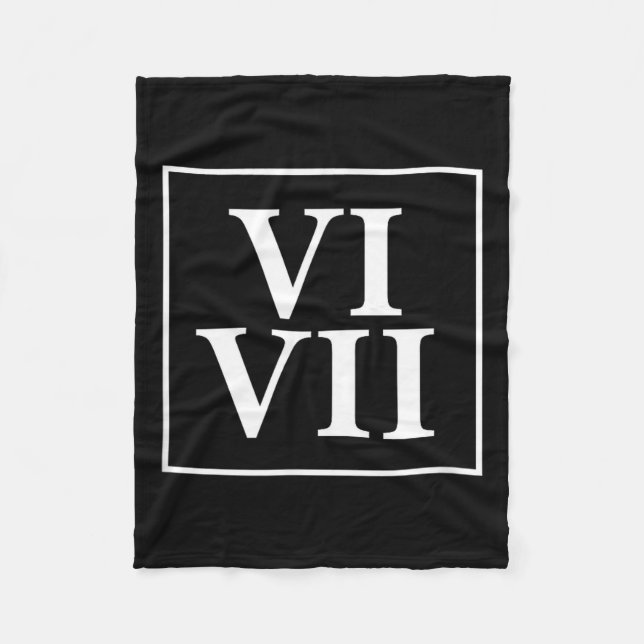 Couverture Polaire Funny 6 7 Six Seven Roman Numerals Meme History Te (Devant)