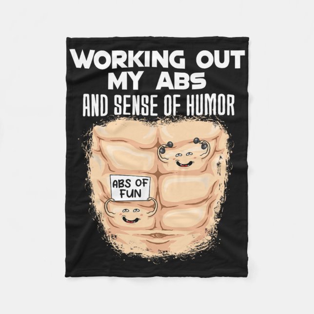 Couverture Polaire Funny Abs Exercice Muscle Building Bodybuilding 1 (Devant)