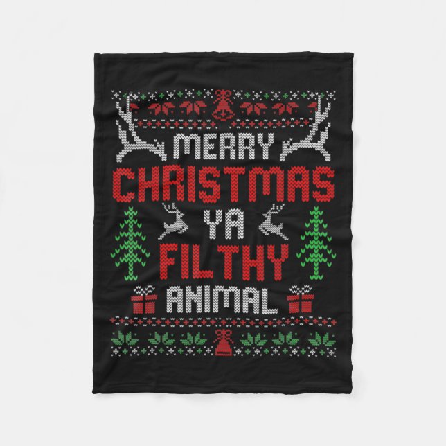 Couverture Polaire Funny Alone At Home Movies Merry Christmas You Fil (Devant)