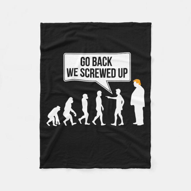 Couverture Polaire Funny Anti-trump Evolution Litical Humor  (Devant)