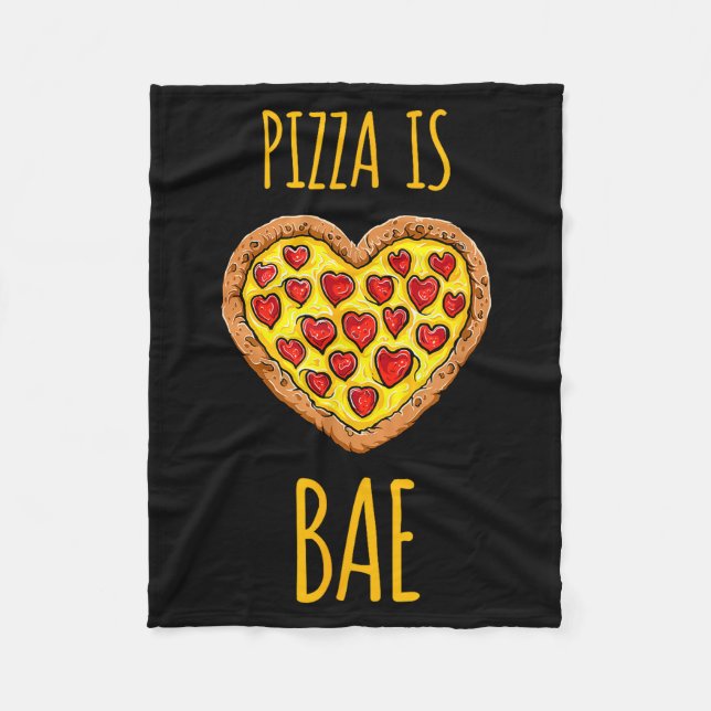 Couverture Polaire Funny Anti-valentines Pizza Is My Bae  (Devant)