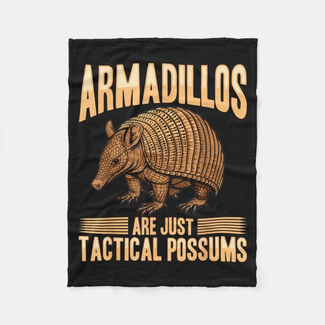 Couverture Polaire Funny Armadillo Animal Armadillos Are Just Tactica (Devant)