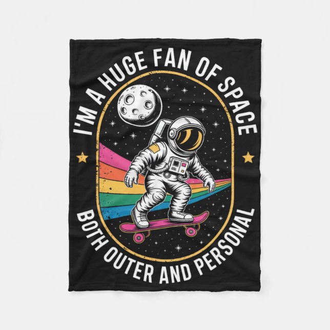 Couverture Polaire Funny Astronaut Saying Huge Fan Of Space Humor Wom (Devant)