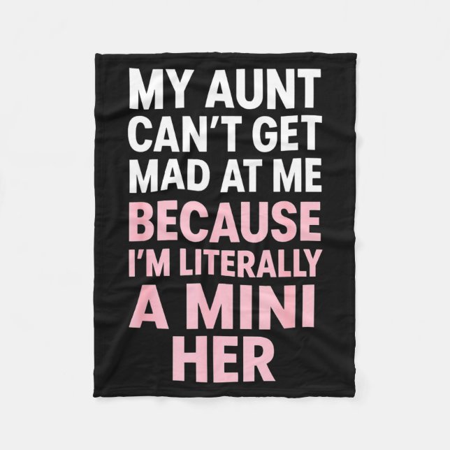 Couverture Polaire Funny Aunt Niece Mini Her Matching Family Quote  (Devant)