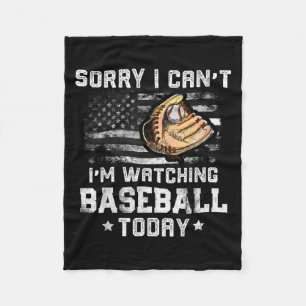 Couverture Polaire Funny Baseball Boys Désolé Je ne peux pas regarder
