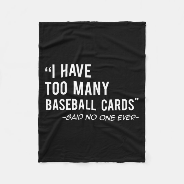 Couverture Polaire Funny Baseball Cards Collector Gift  (Devant)