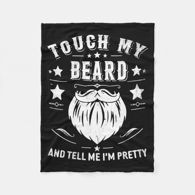 Couverture Polaire Funny Beard Quote Gift For Bearded Men Dad And Hus (Devant)