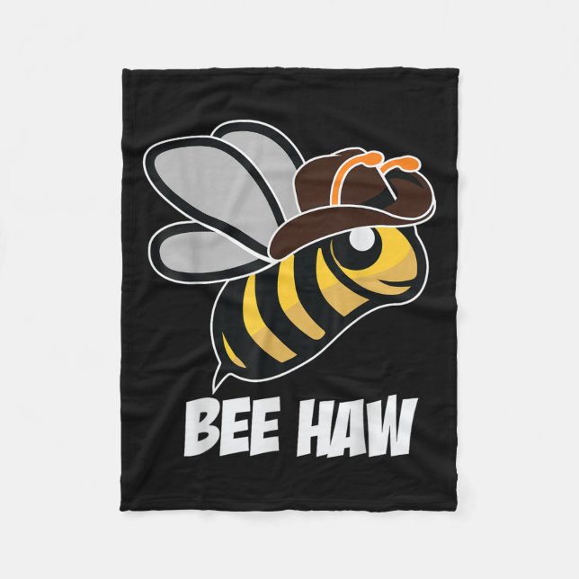 Couverture Polaire Funny Bee Haw Bumble Bee Graphic Cowboy Casquette (Devant)