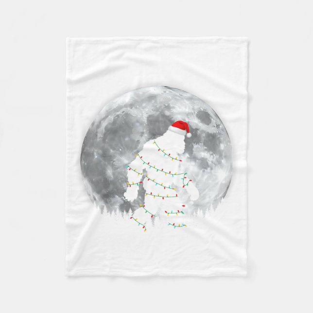 Couverture Polaire Funny Bigfoot Santa Moon Christmas Lights Xmas Sas (Devant)