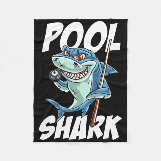 Couverture Polaire Funny Billard Pool Shark Snooker Hall Joke Billi (Devant)
