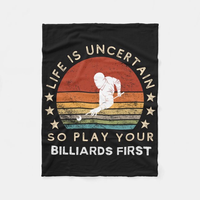 Couverture Polaire Funny Billiards Slogan Tee - Embrace Life's Uncert (Devant)