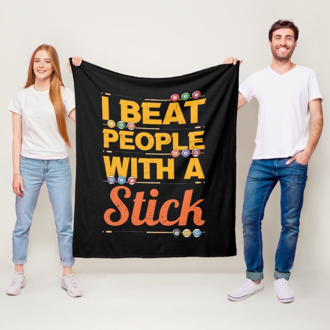 Couverture Polaire Funny billiards word art stick (En situation)