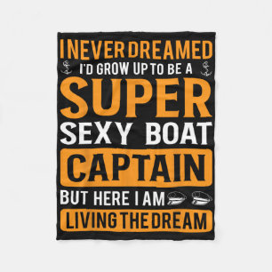 Couverture Polaire Funny Boat Capitaine Design Pour Hommes Femmes Bat