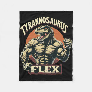 Couverture Polaire Funny Bodybuilder Tyrannosaurus Flex Gym T-rex Din
