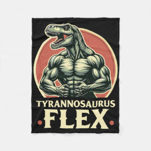 Couverture Polaire Funny Bodybuilder Tyrannosaurus Flex Gym T-rex Din