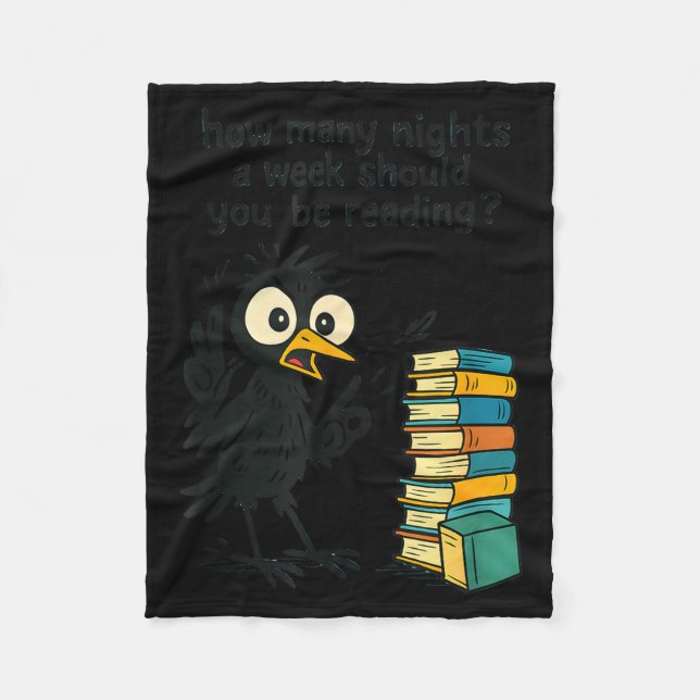 Couverture Polaire Funny Bookworm 6 7 Meme Design _ Reading Nights Hu (Devant)