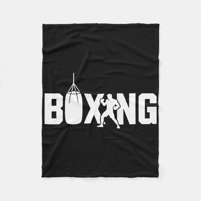 Couverture Polaire Funny Boxing Fighter Gym Gants Kickboxing Pour Wom (Devant)