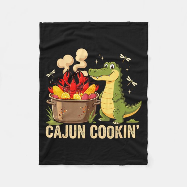 Couverture Polaire Funny Cajun Louisiana Boil Alligator Crawfish Mard (Devant)