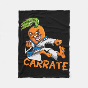 Couverture Polaire Funny Carré Carotte Karate Mail Martial Arts Mart