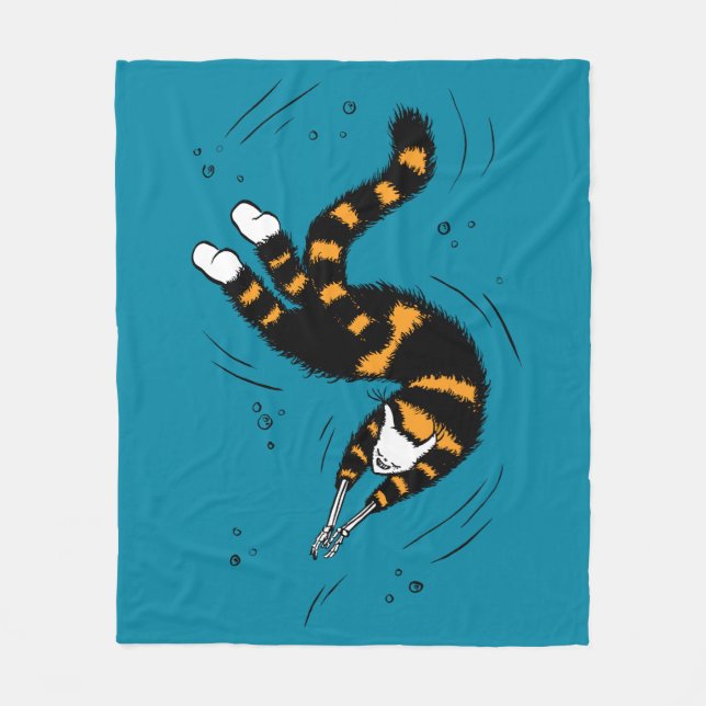 Couverture Polaire Funny Cat Créature Squelette Mains Natation Gothiq (Devant)