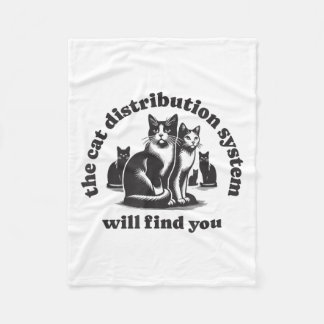 Couverture Polaire Funny Cat Design Distribution System Vous Trouvera